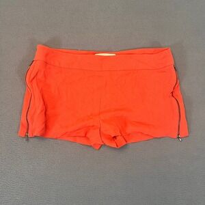 Vanessa Bruno Hot Shorts Womens Sz 42, 32W Orange Side Zipper Detail 2" Sexy Con
